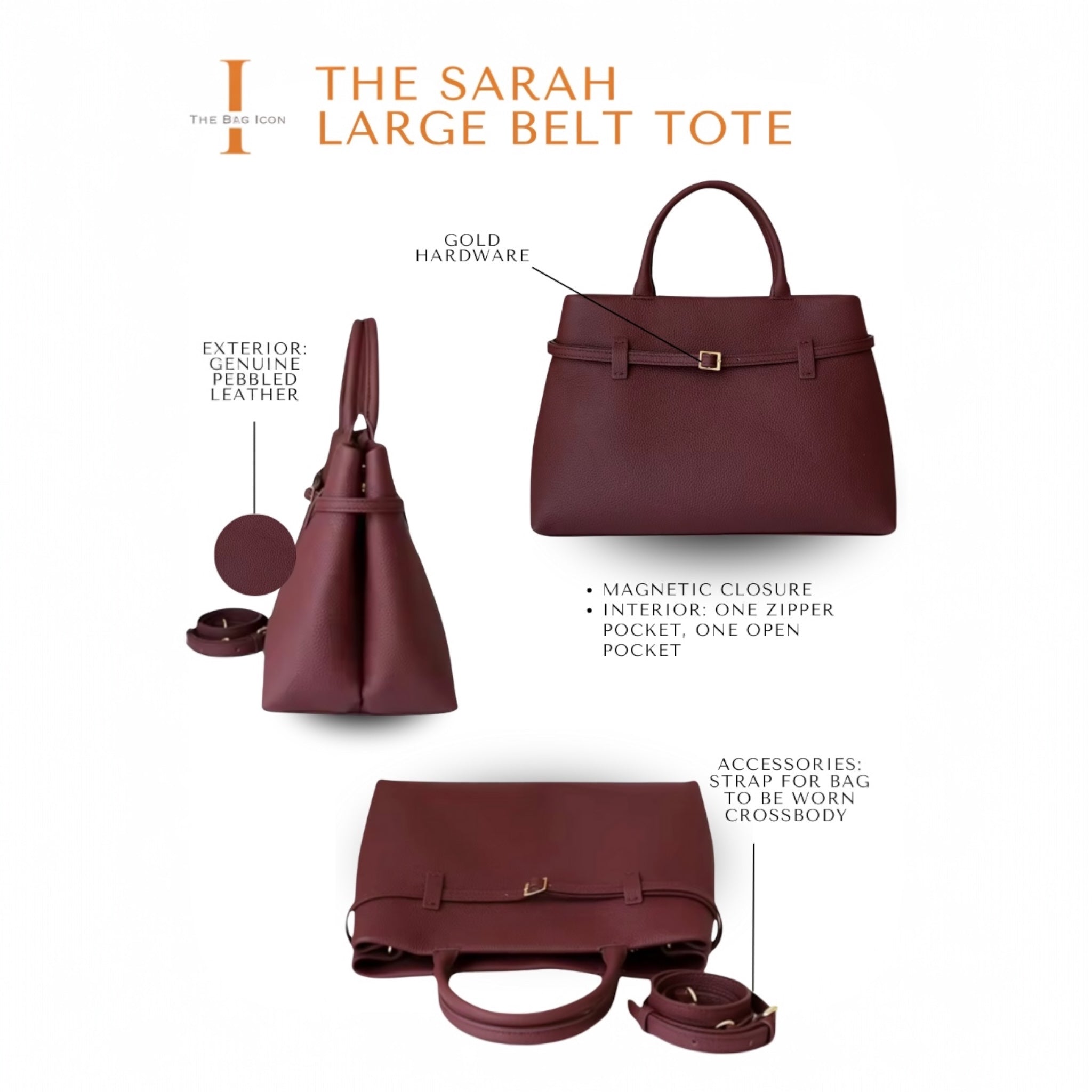 THE SARAH LARGE BELT TOTE BAG