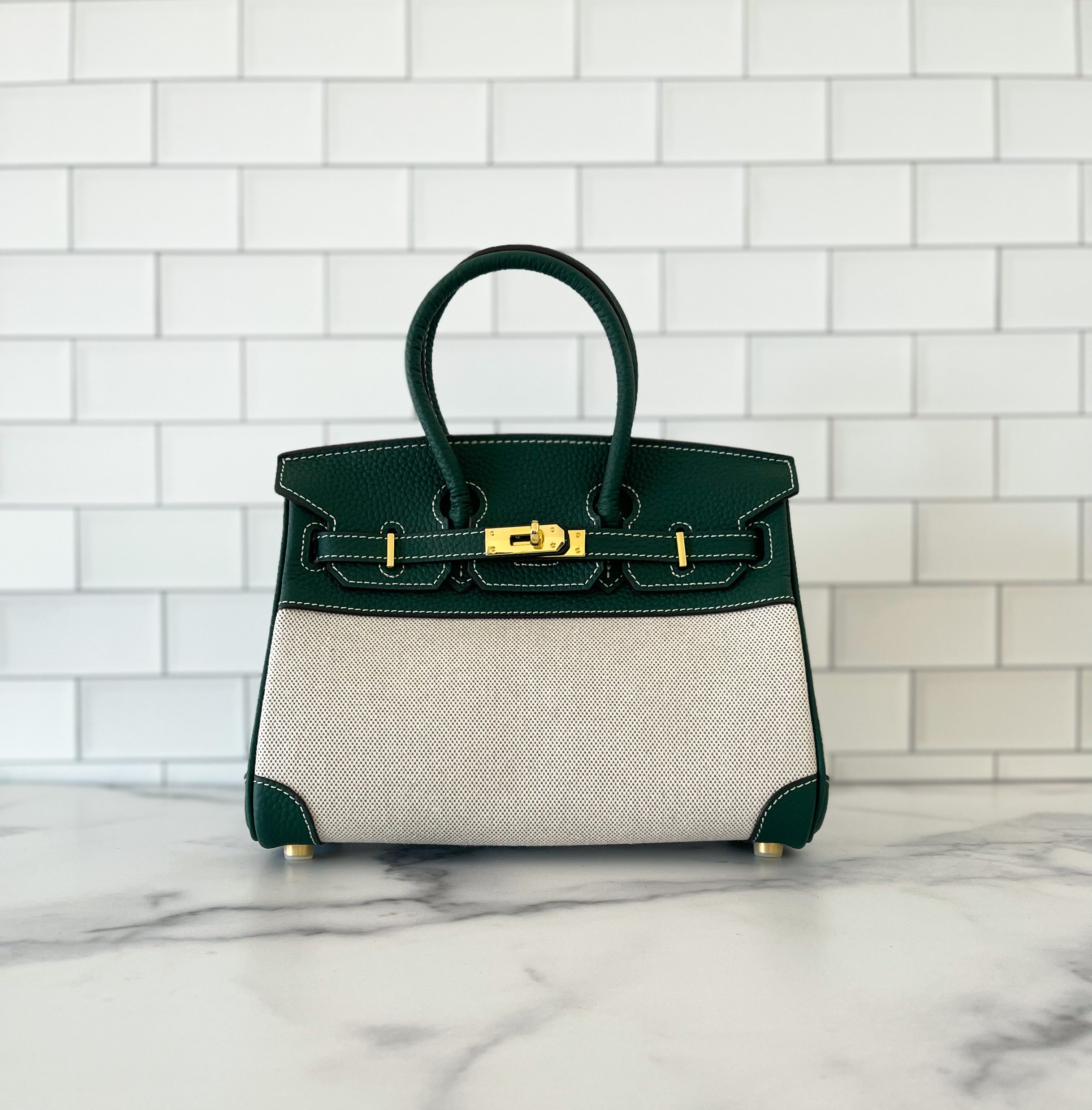 GLACIER Crocodile Handbag , Emerald Green 